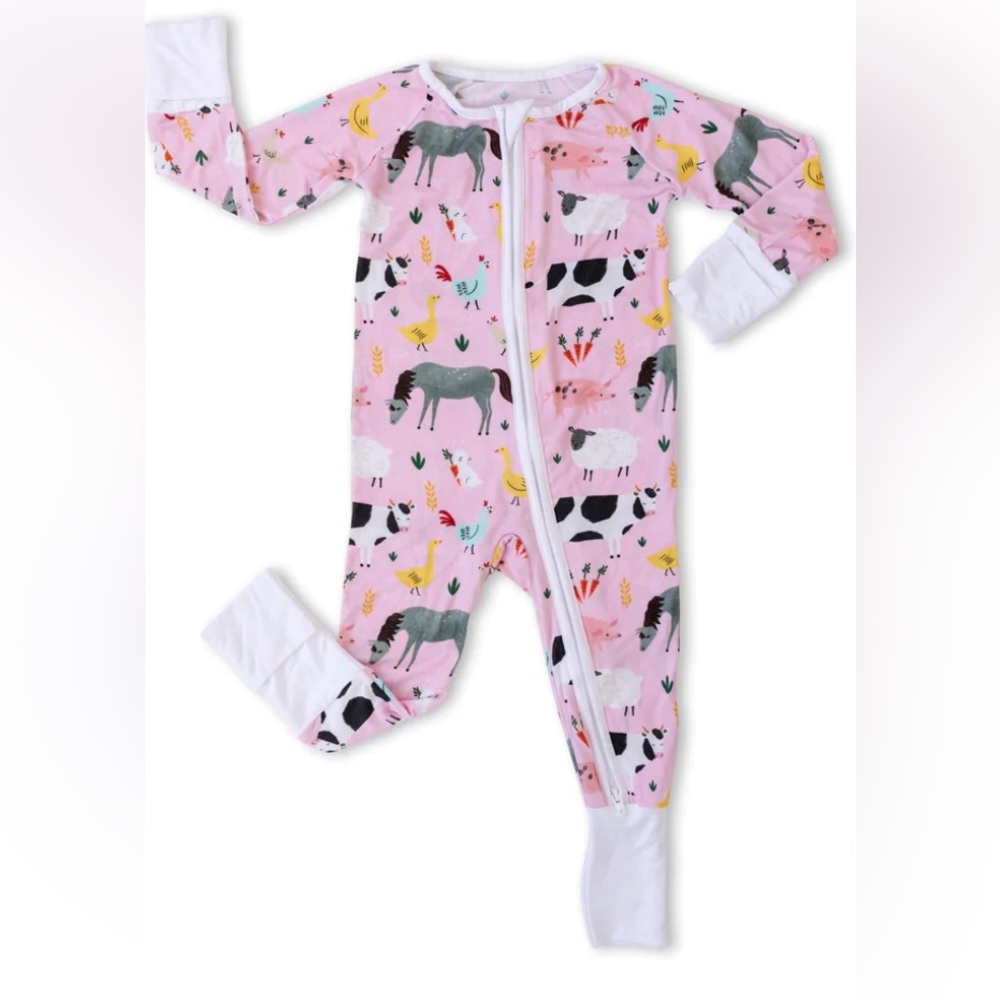 Little Sleepies Zippy Farm Animals